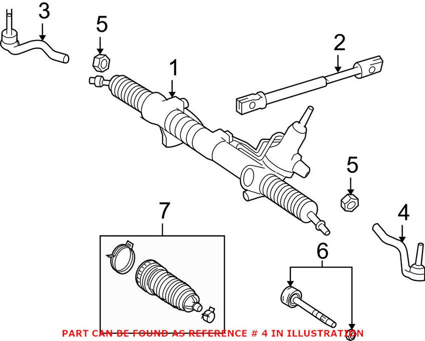 Mercedes Tie Rod End - Front Driver Side Outer 1643301103