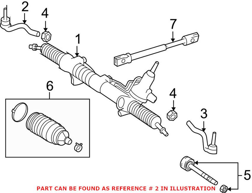 Mercedes Tie Rod End - Front Passenger Side Outer 1643301203