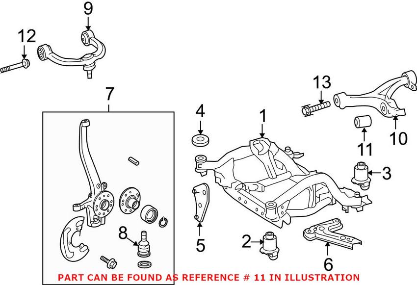 Mercedes Control Arm Bushing 1643330314