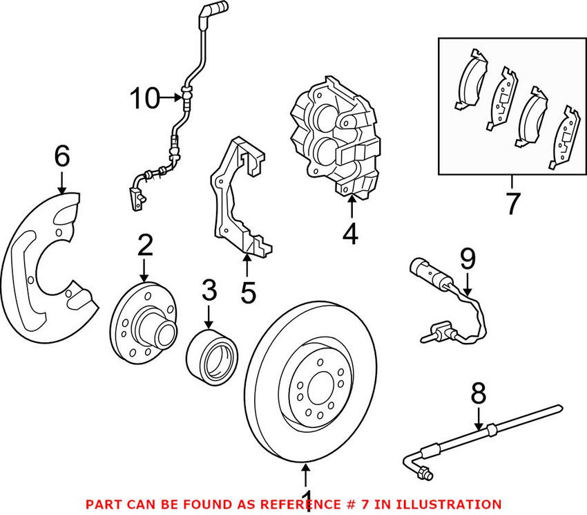 Mercedes Disc Brake Pad Set - Front 1644202320