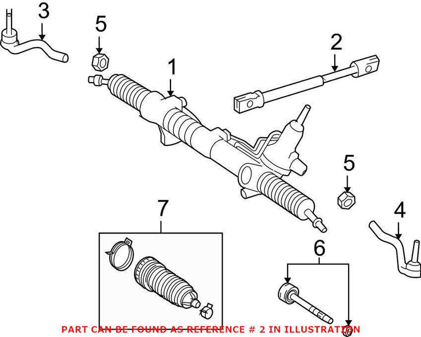 Mercedes Steering Column - Lower 1644600010