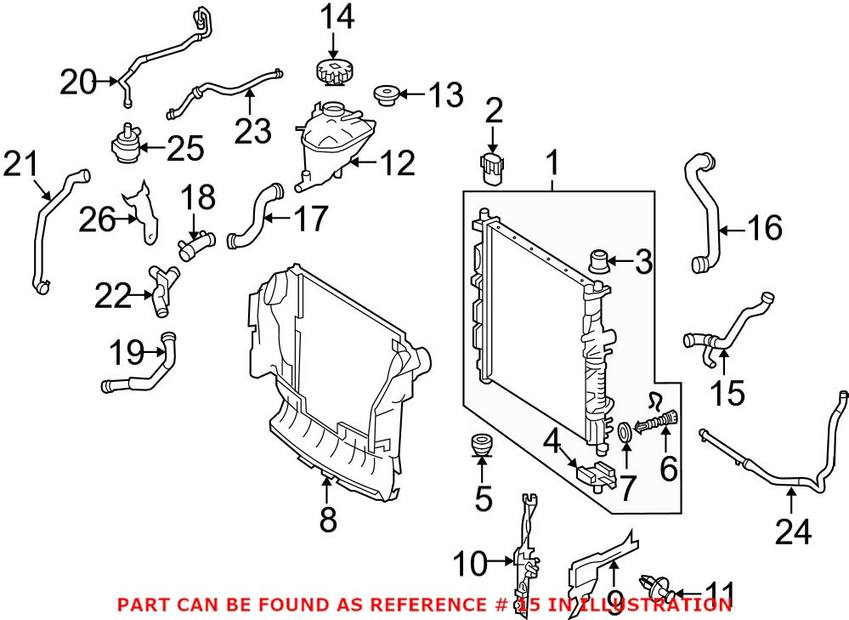 Mercedes Engine Coolant Hose - Lower 1645004875