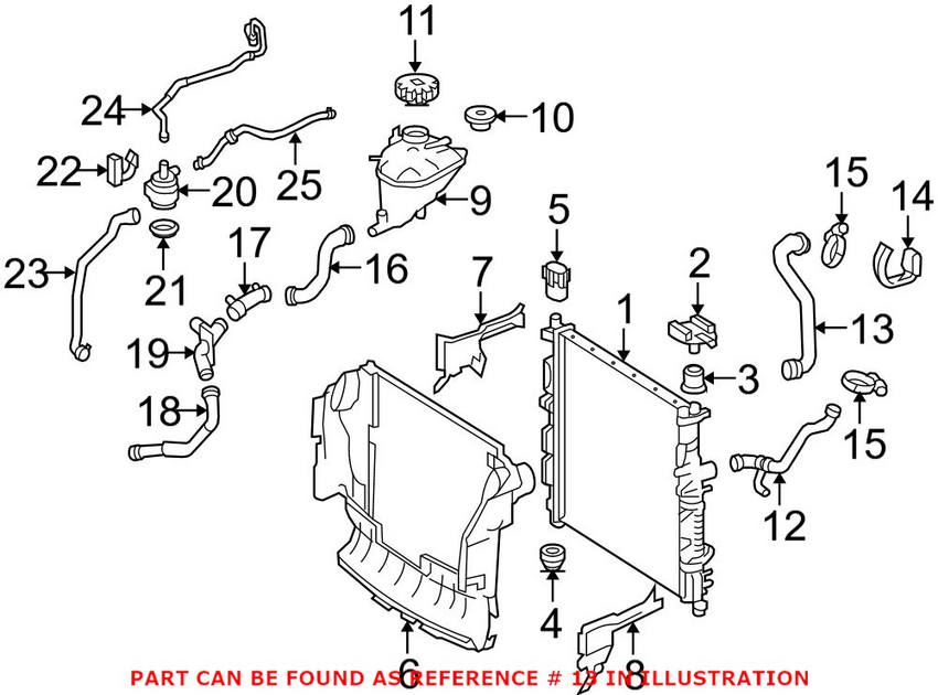 Mercedes Engine Coolant Hose 1645010482