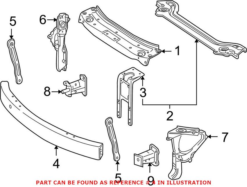 Mercedes Crossmember - Front 1646201234