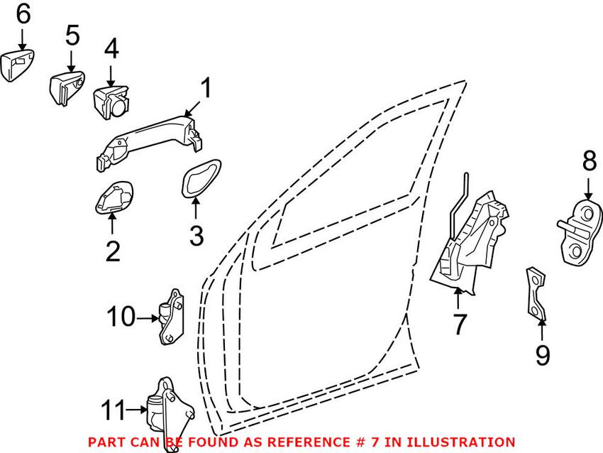 Mercedes Door Lock Actuator - Front Passenger Side 1647202035