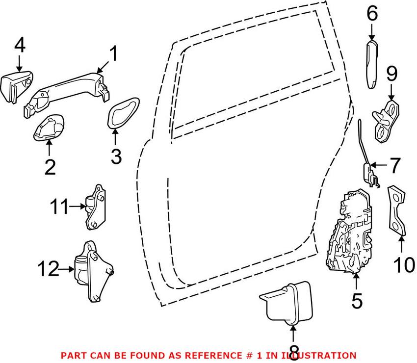 Exterior Door Handle - Rear Driver Side