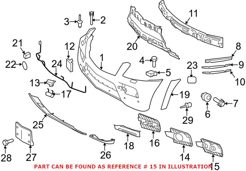 Mercedes Foglight Grille - Driver Side (Double Foglight) 1648801324