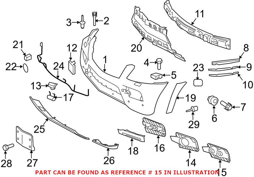 Mercedes Foglight Grille - Passenger Side (Double Foglight) 1648801424