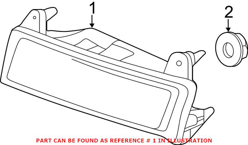 Mercedes Daytime Running Light - Passenger Side (LED) 1649060251