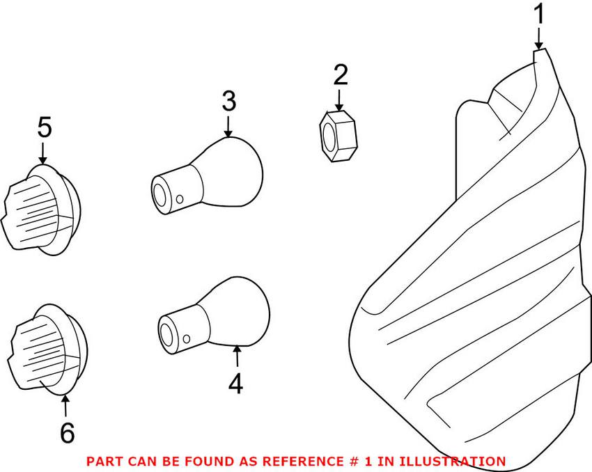 Mercedes Tail Light Assembly - Passenger Side 1649060800