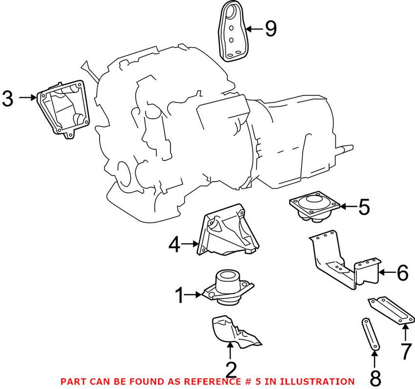 Mercedes Transmission Mount 1662400518