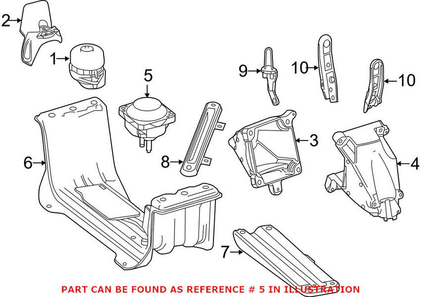 Mercedes Transmission Mount 1662400618