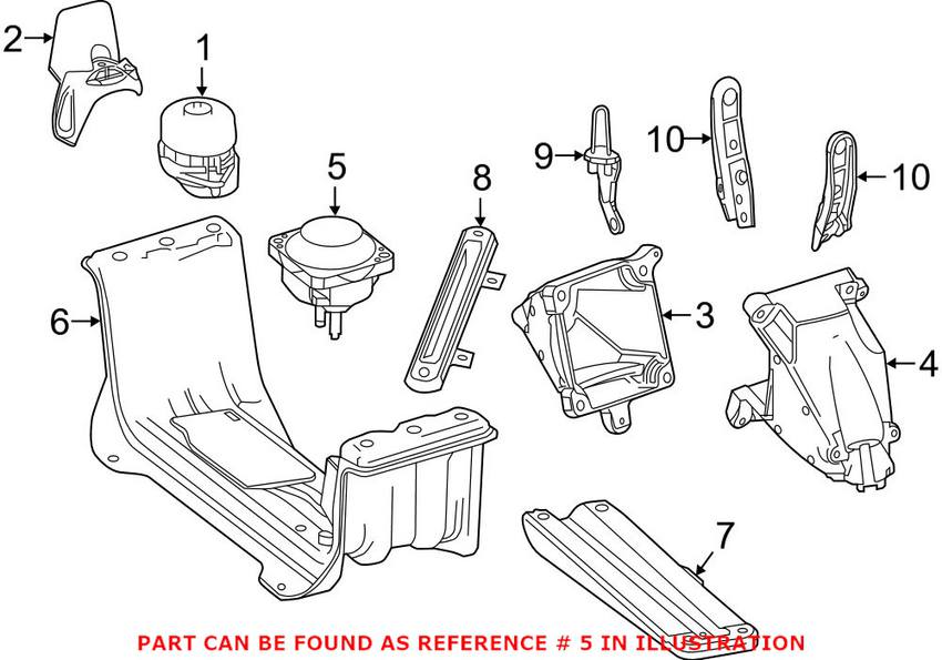 Mercedes Automatic Transmission Mount 1662400918