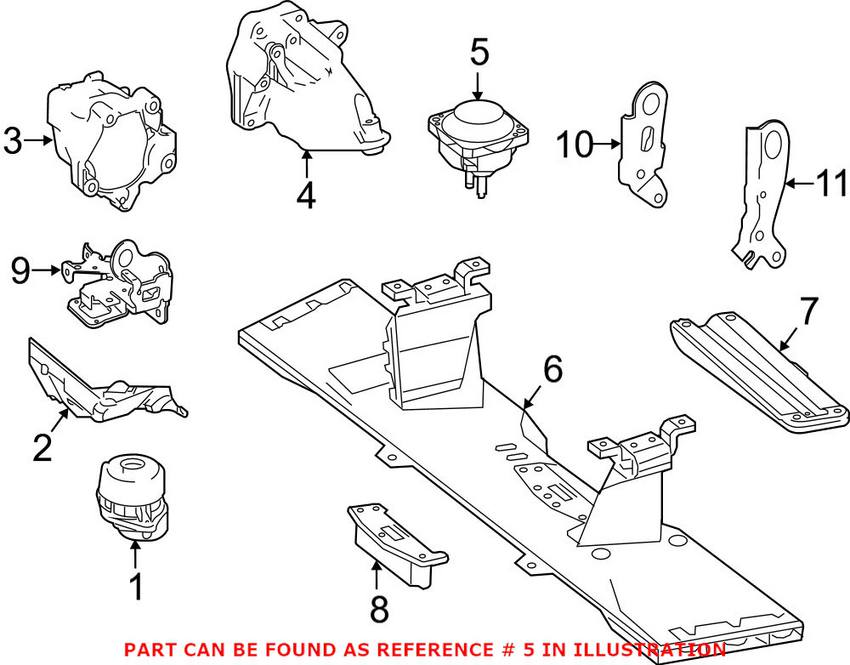 Mercedes Automatic Transmission Mount 1662401318