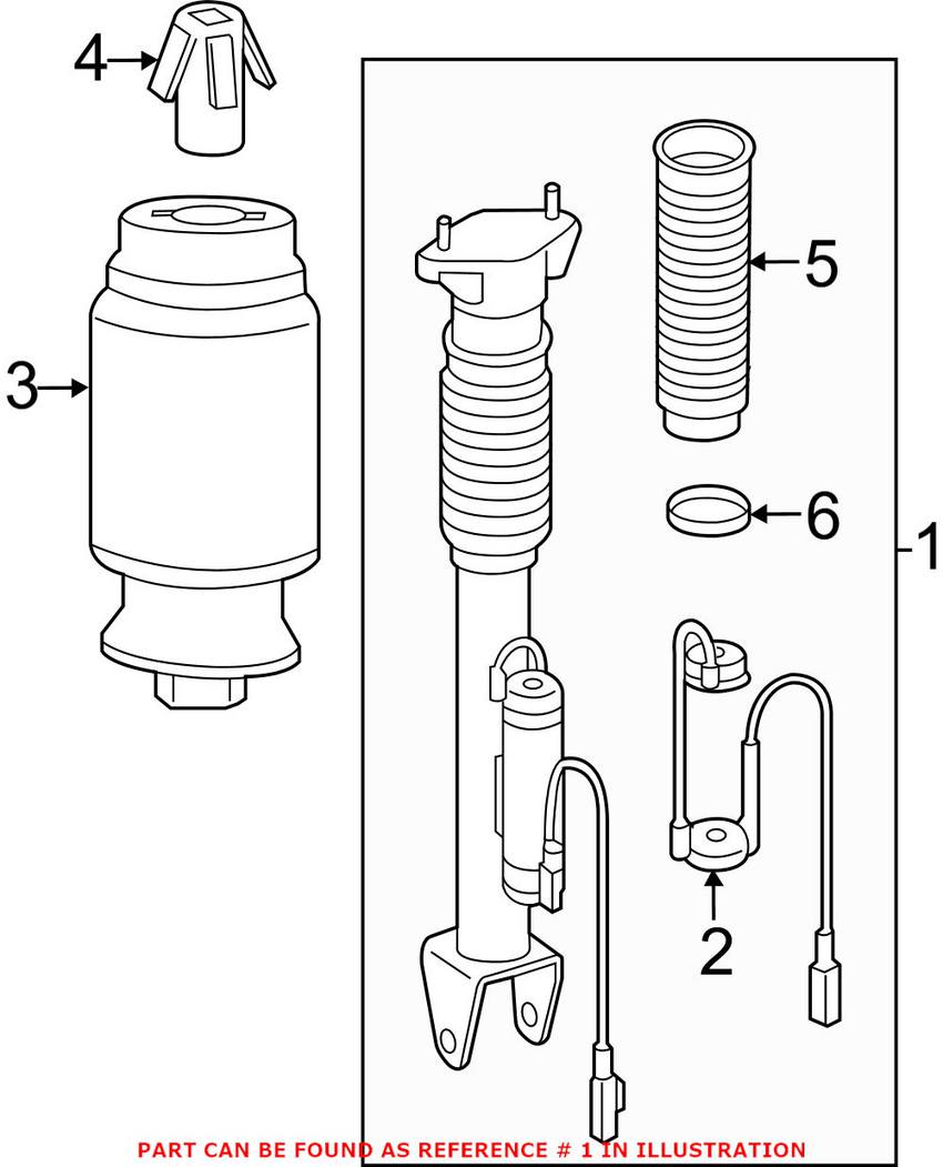 Mercedes Shock Absorber - Rear 1663200930