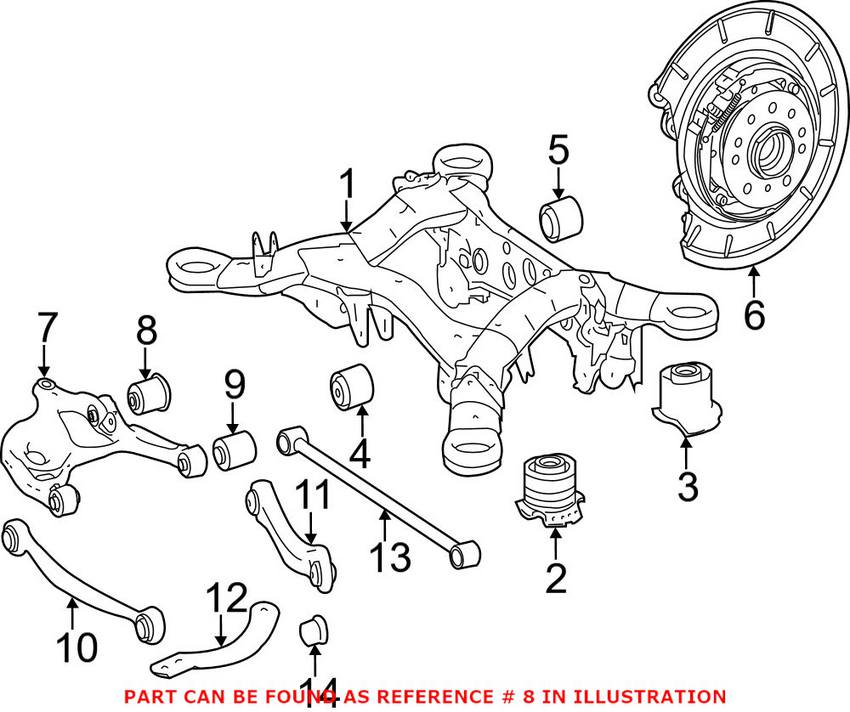 Mercedes Control Arm Bushing - Rear Lower Outer 1663260281