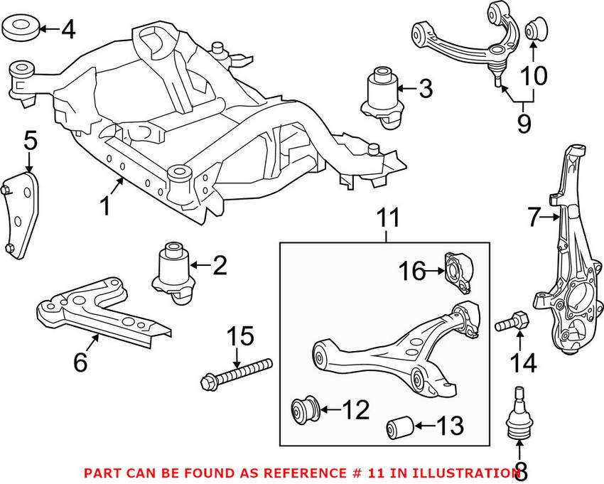 Mercedes Control Arm - Front Driver Side Lower 1663300107