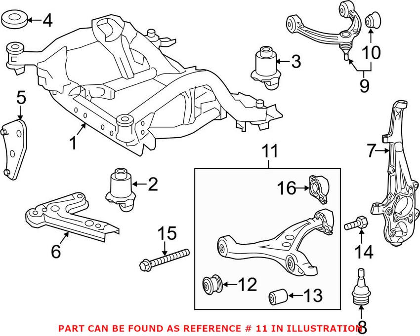 Mercedes Control Arm - Front Passenger Side Lower 1663300207