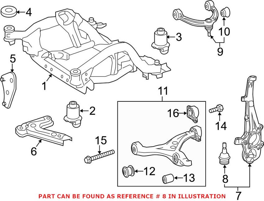 Mercedes Ball Joint - Front Lower 1663300235