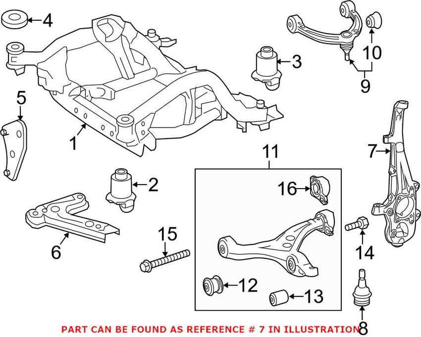 Mercedes Steering Knuckle - Front Driver Left 1663300920