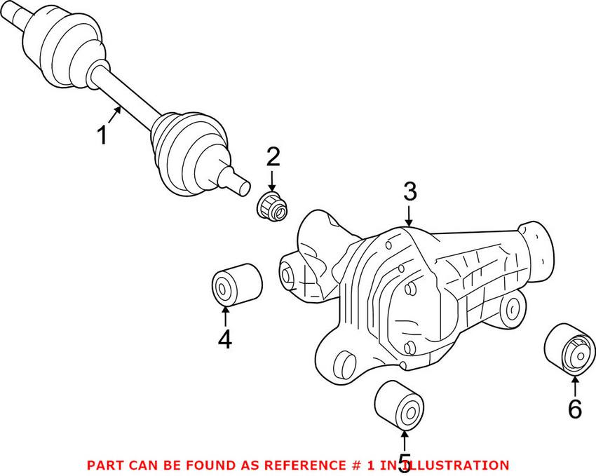 Mercedes CV Axle Assembly - Front Driver Left 1663303300