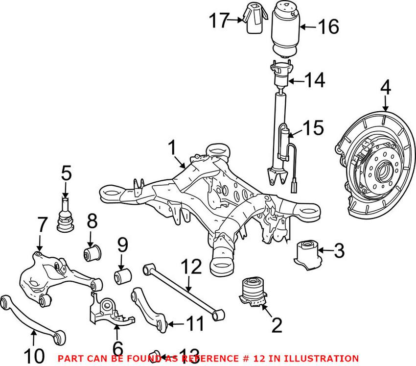 Mercedes Control Arm - Rear Lower 1663500053