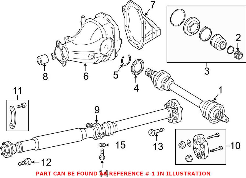 Mercedes CV Axle Assembly - Rear 1663501110