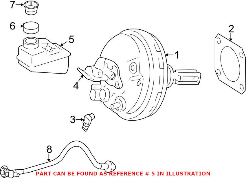 Mercedes Brake Master Cylinder Reservoir 1664300102