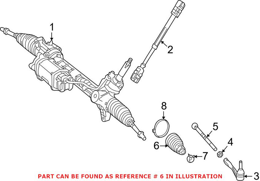 Mercedes Tie Rod Boot - Front Inner 1664600196