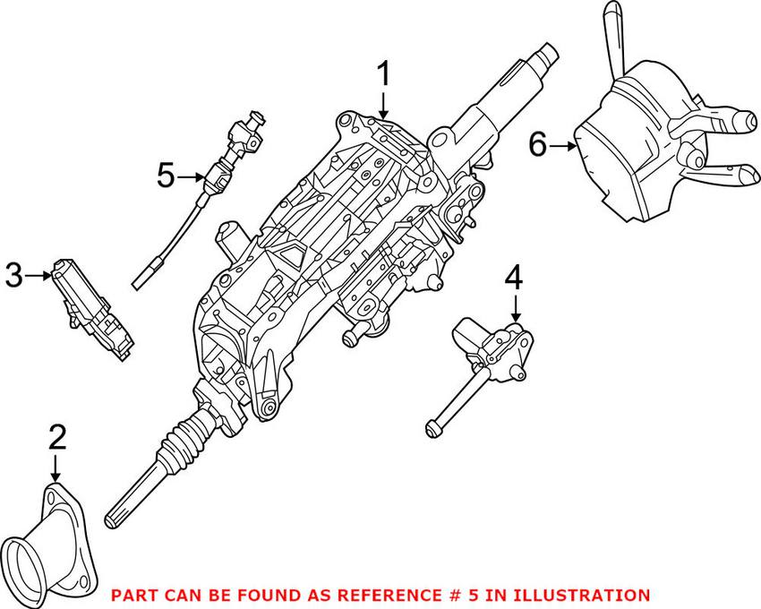 Mercedes Steering Shaft - Upper 1664620013