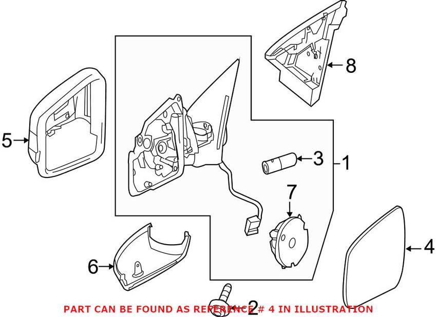 Mercedes Side Mirror Glass - Passenger Side 1668101219