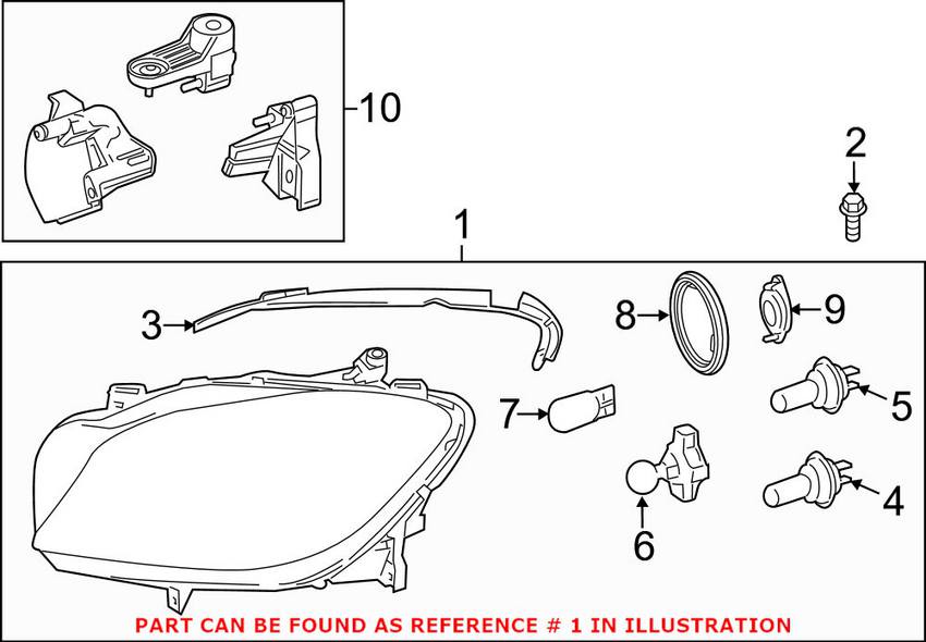 Mercedes Headlight Assembly - Driver Left 1668202100