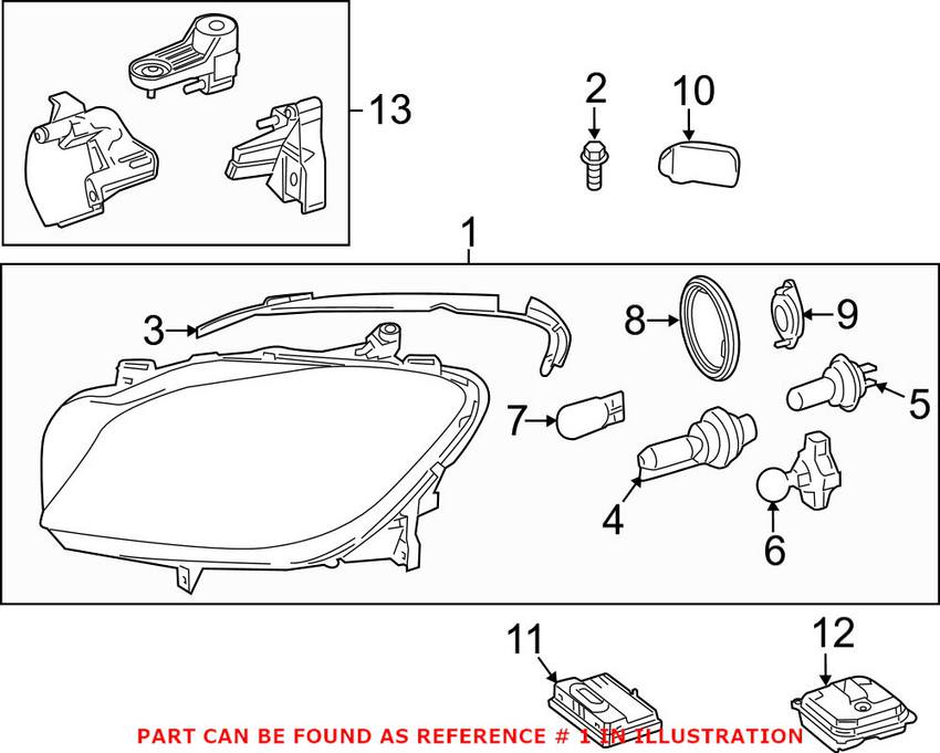 Mercedes Headlight Assembly - Passenger Right 1668205959