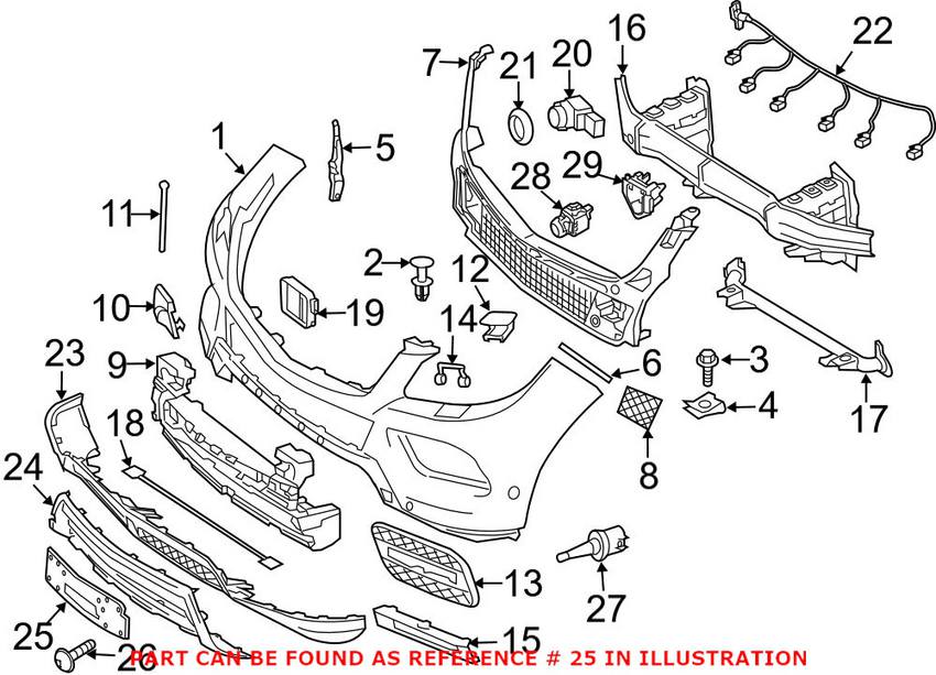 Mercedes License Plate Base - Front 1668851581