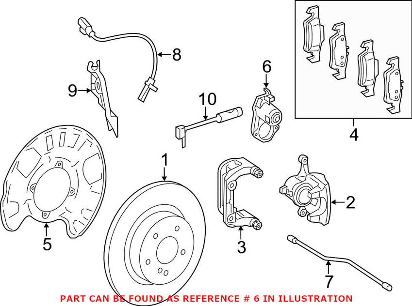 Mercedes Parking Brake Actuator - Rear 1669065401