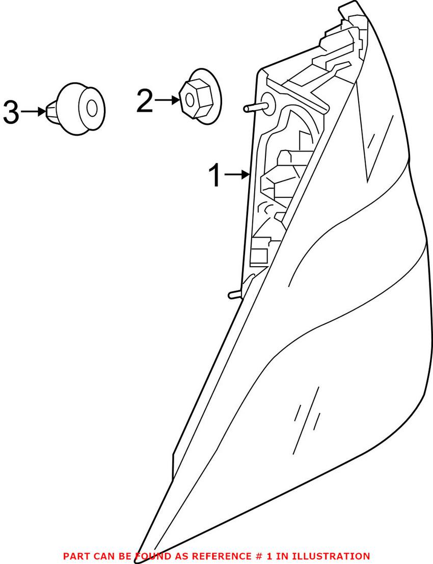 Mercedes Tail Light Assembly - Passenger Side Outer 1669065801