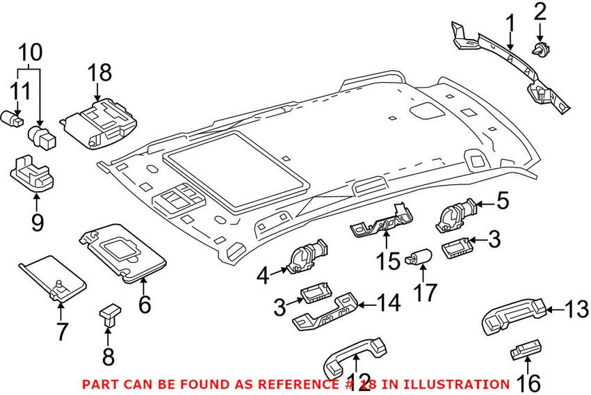 Mercedes Reading Light 16690668029051