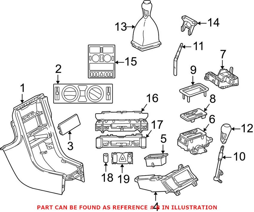 Mercedes Auto Trans Shifter Plate 1702670488