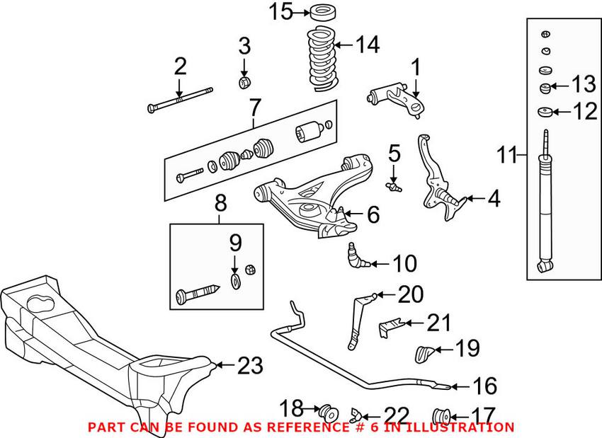 Mercedes Control Arm - Front Passenger Side Lower 1703300207