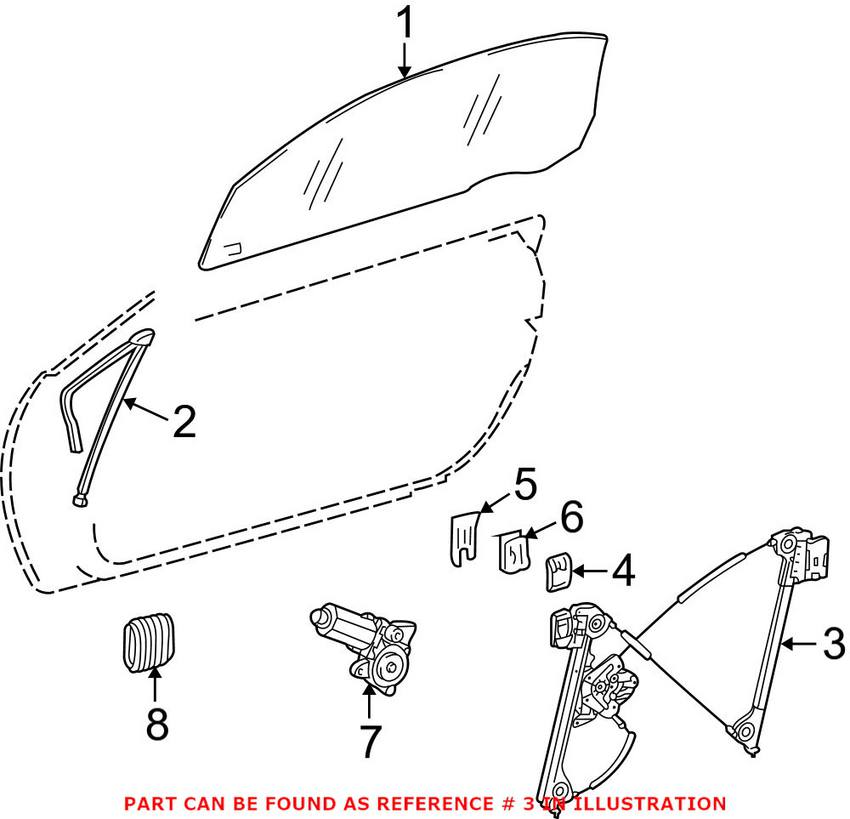 Mercedes Window Regulator - Front Driver Side 1707201146