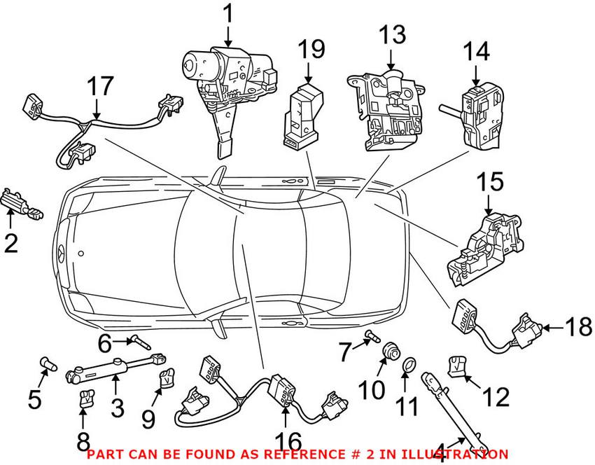 Mercedes Convertible Top Cylinder 1708000072