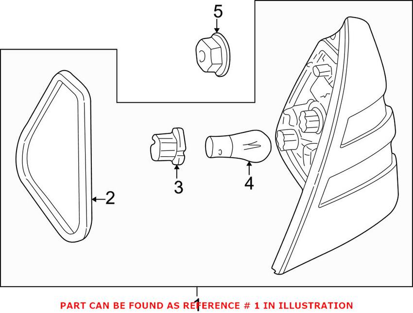 Mercedes Tail Light Assembly - Driver Side 1708201564