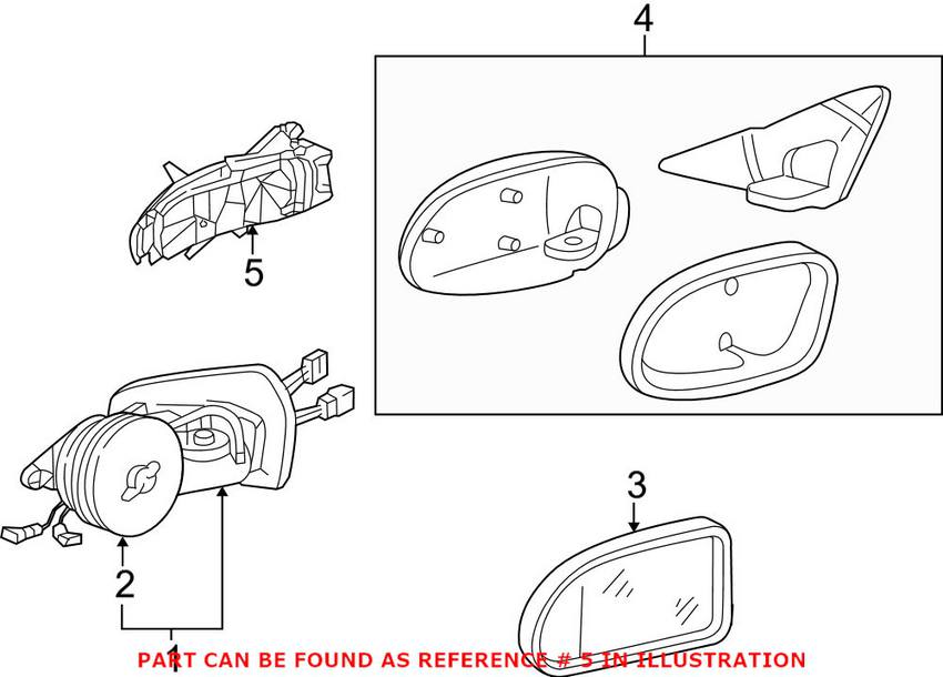 Mercedes Side Mirror Turnsignal - Passenger Side 1708201821