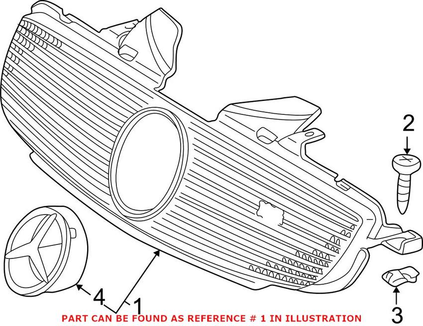 Mercedes Grille Assembly 1708800085