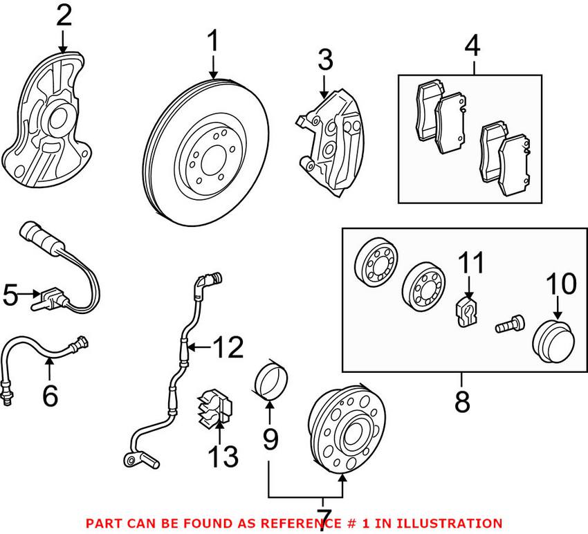 Mercedes Disc Brake Rotor - Front (340mm)