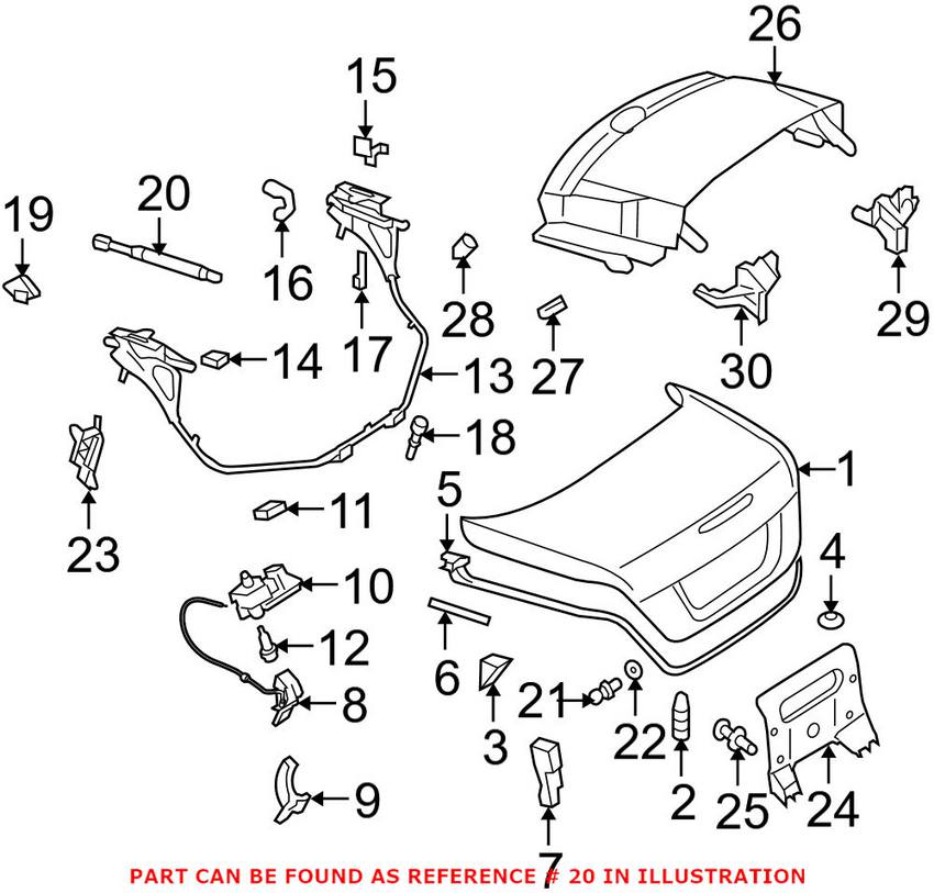 Mercedes Trunk Lift Support 1717500036