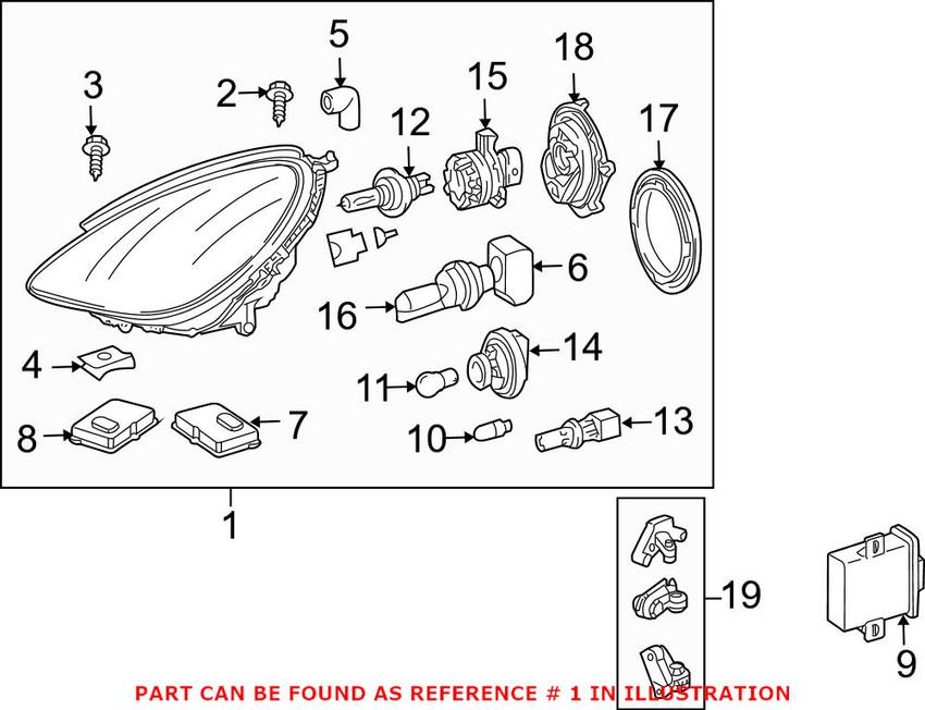 Mercedes Headlight Assembly - Driver Side (Halogen) 1718203561