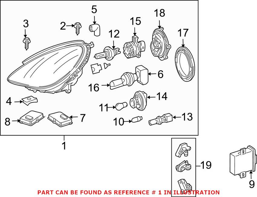 Mercedes Headlight Assembly - Passenger Side (Halogen) 1718203661