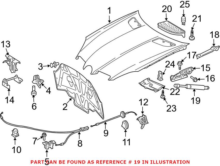 Mercedes Hood Lift Support 1719800164