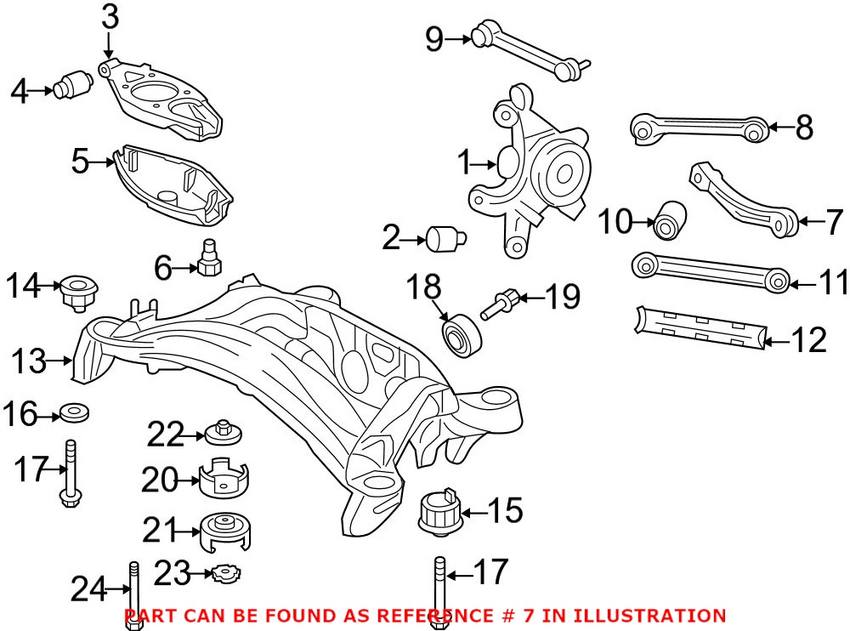 Mercedes Suspension Control Arm - Rear Driver Left 1723500106